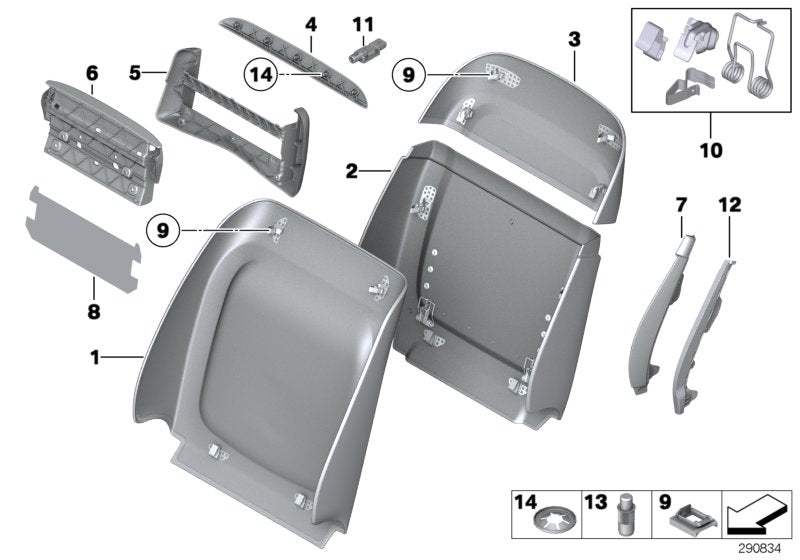 Genuine BMW 52109173676 Rear Section, Comfort Seat, Lower SATTELBRAUN H. (Inc. 730Ld, Alpina B7L & Alpina B7LX) | ML Performance US US Car Parts