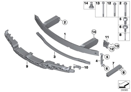 Genuine BMW 51117293259 Cover For Impact Absorber (Inc. 650iX, 640d & 640i) | ML Performance US US Car Parts