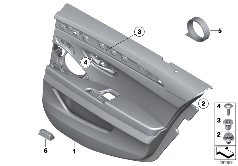 Genuine BMW 51427273282 Door Lining Leather Rear Right VENETOBEIGE (Inc. 520d, 535d & Hybrid 5) | ML Performance US US Car Parts