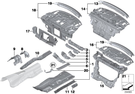 Genuine BMW 41117259575 Left Front Seat Console (Inc. 530dX, 520i & 523i) | ML Performance US US Car Parts