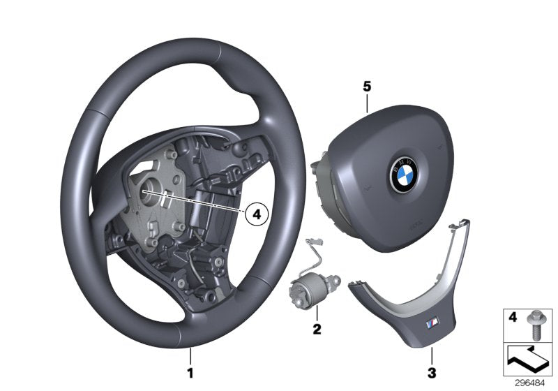 Genuine BMW 32337842807 Sports Strng Whl,Airb.Leath.,Multifunc (Inc. 528iX, 750LiX 4.4 & 750LdX) | ML Performance US US Car Parts