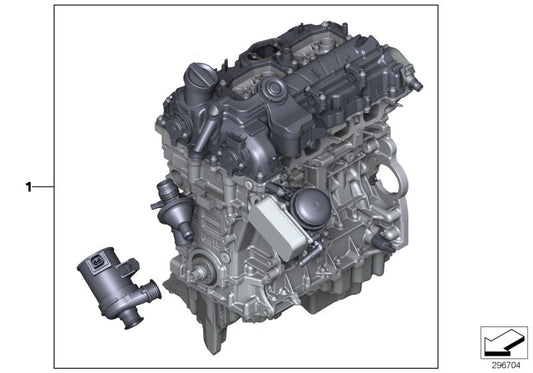 Genuine BMW 11002445077 Exch. Short Engine N20B20B (Inc. 320iX) | ML Performance US US Car Parts