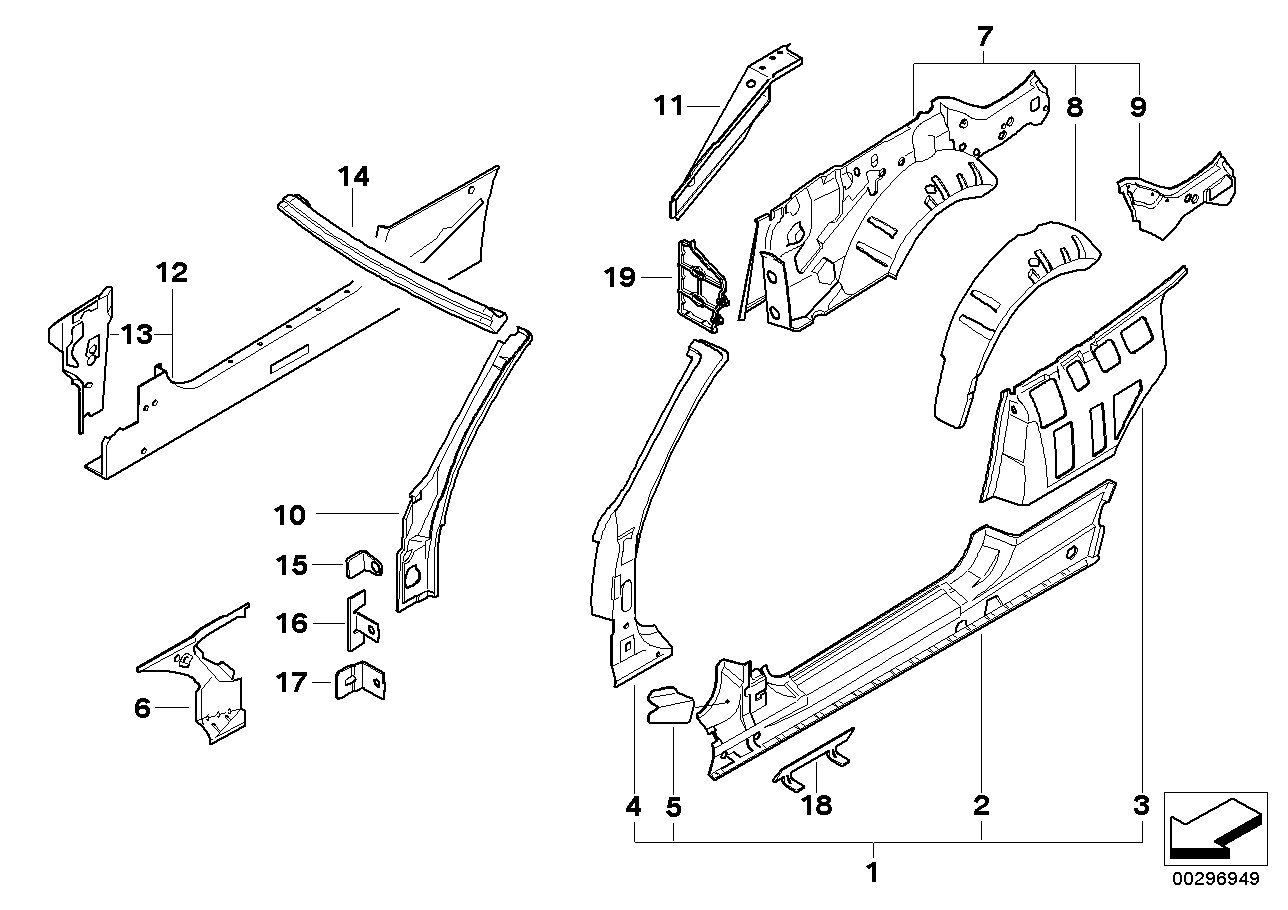 Genuine BMW 41007179556 E93 Crash Reinforcement, Right (Inc. M3, 320d & 335i) | ML Performance US US Car Parts