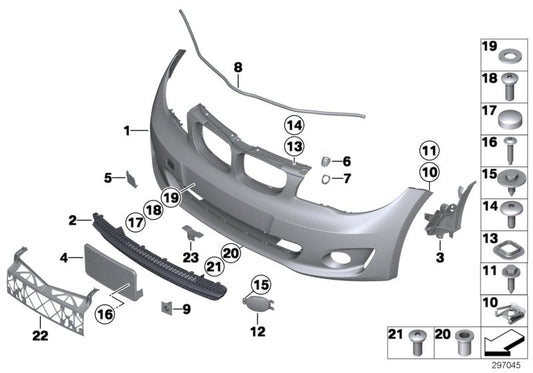 Genuine BMW 51117311214 E82 E88 TriCover, Bumper, Primed, Front SRA (Inc. 118i, 118d & 125i) | ML Performance US US Car Parts