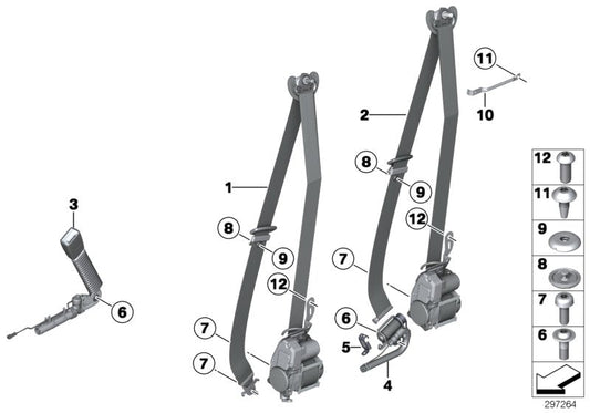 Genuine BMW 72119140944 Securing Plate (Inc. 528iX, Hybrid 5 & X5 3.0sd) | ML Performance US US Car Parts
