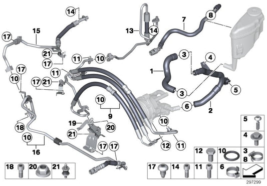 Genuine BMW 32416793656 Bracket, Expansion Hose (Inc. 650i, 550i & 750i) | ML Performance US US Car Parts