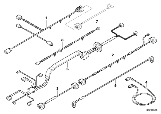 Genuine BMW 12517575579 E71 E72 E70 Wiring Harness, Rear Differential (Inc. Hybrid X6 & X6) | ML Performance US US Car Parts