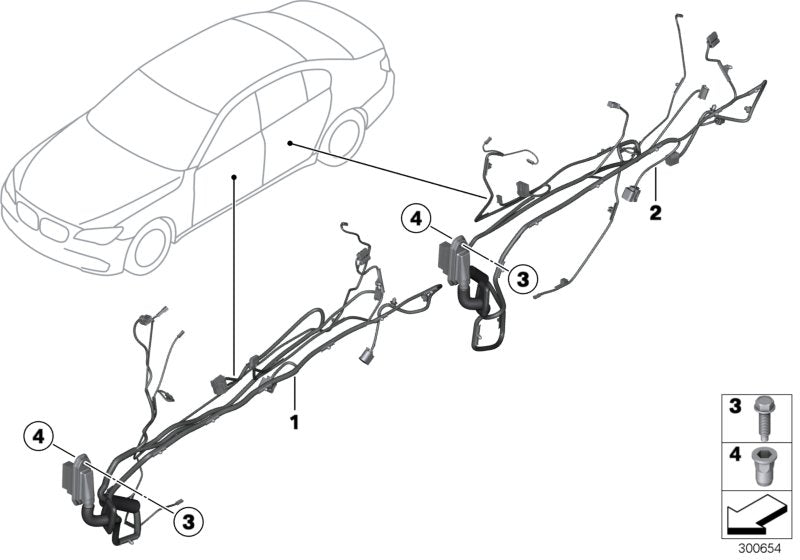 Genuine BMW 61126980099 Co-Driver's Side Door Cable Harness (Inc. 650i, 640dX & M6) | ML Performance US US Car Parts