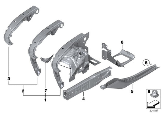 Genuine BMW 41107204080 RR6 Holder, Brake Hose, Right (Inc. 535dX, 550iX & 750LiS) | ML Performance US US Car Parts