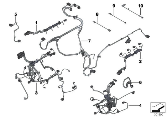 Genuine BMW 12518654760 Wiring Harness, Eng. Sensoric Module 2 45143 (Inc. 650i, 550iX & 750i) | ML Performance US US Car Parts