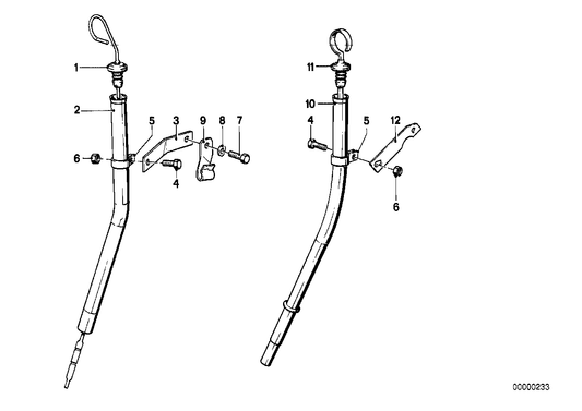 Genuine BMW 11431718863 E30 E34 E28 Dipstick L=533,5mm (Inc. 525e, 525i & 325e)