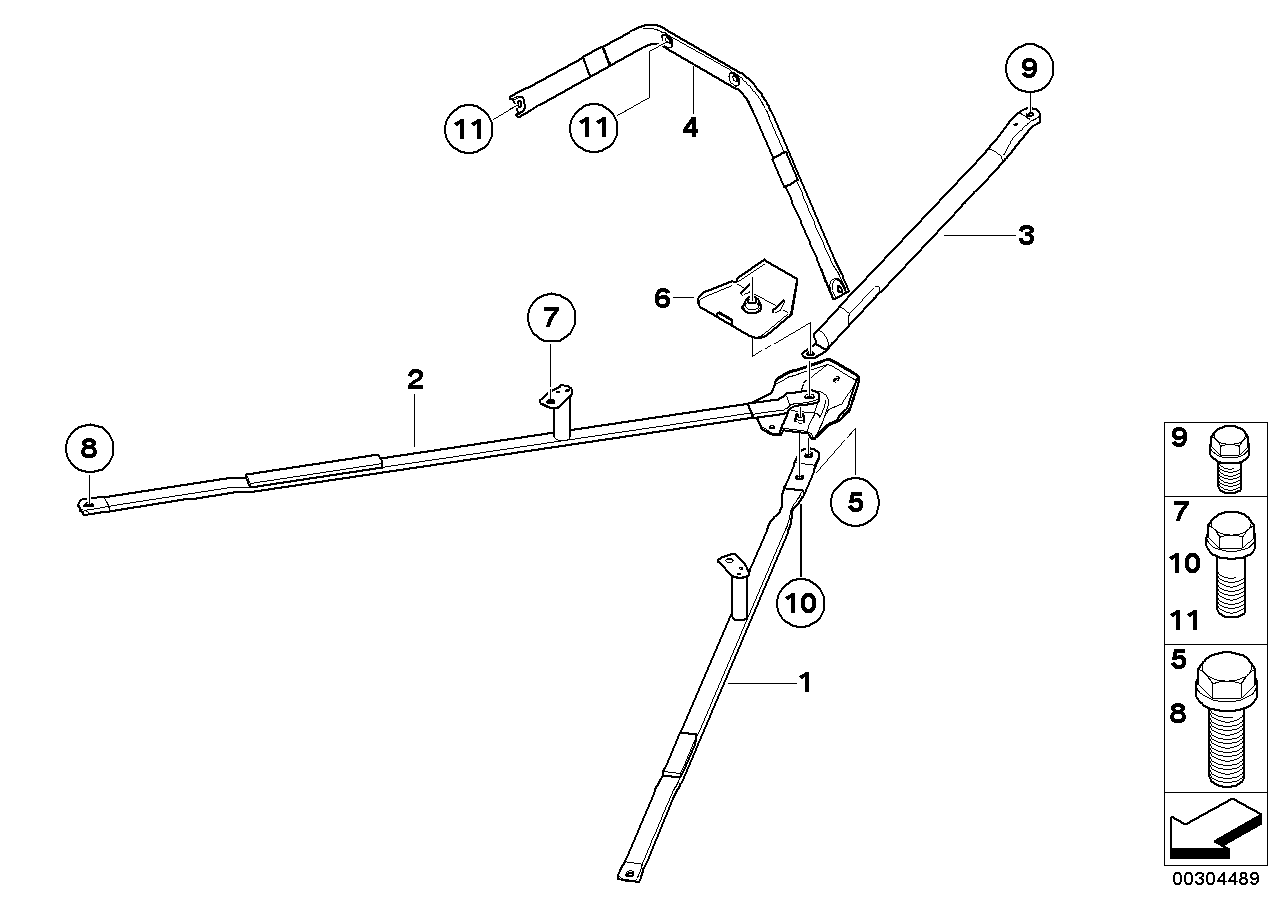 Genuine BMW 51717239859 E93 Pull Rod Left (Inc. 318i, 320i & 323i) | ML Performance US US Car Parts