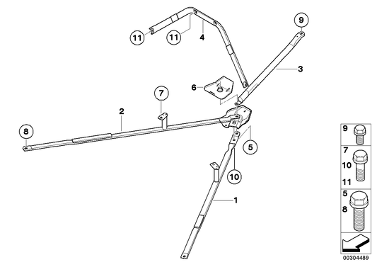 Genuine BMW 51717239859 E93 Pull Rod Left (Inc. 318i, 320i & 323i) | ML Performance US US Car Parts