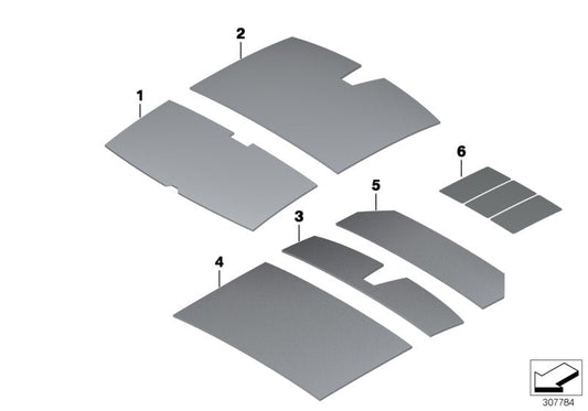 Genuine BMW 51489116285 Sound Insulating Roof Front (Inc. 525d, 530dX & 535dX) | ML Performance US US Car Parts