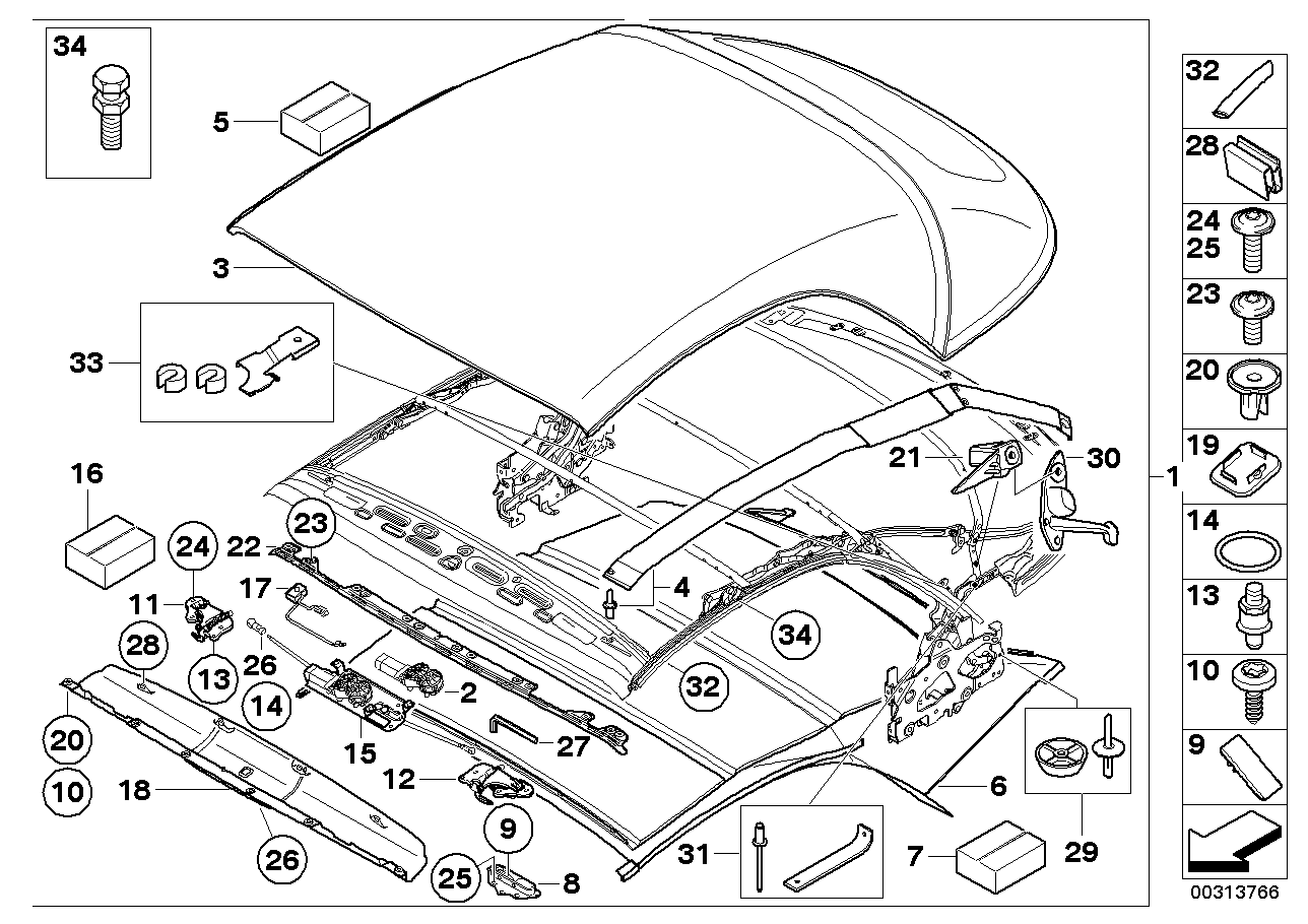 Genuine BMW 54347171309 E88 Base Plate Left (Inc. 118i, 128i & 120i) | ML Performance US US Car Parts