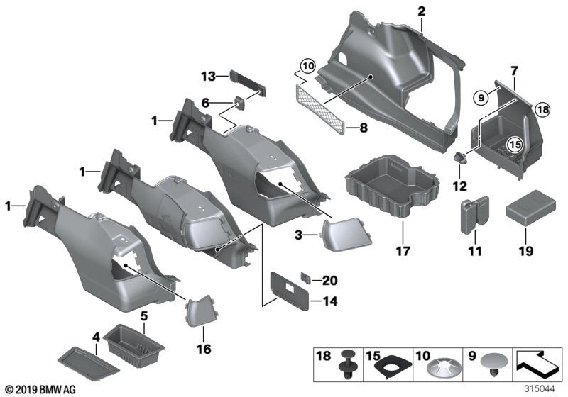 Genuine BMW 51479142289 E92 Storage Shell, Left (Inc. 318i, 328i & 330i) | ML Performance US US Car Parts