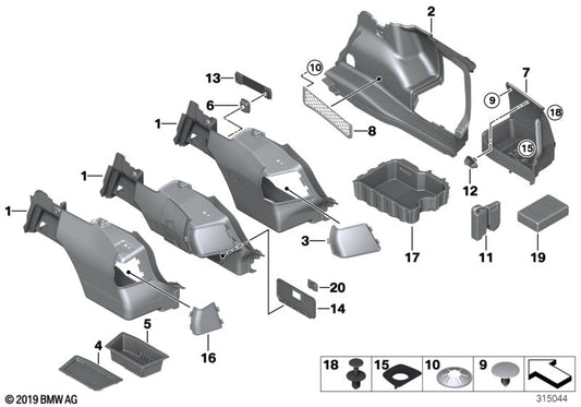 Genuine BMW 51479142289 E92 Storage Shell, Left (Inc. 318i, 328i & 330i) | ML Performance US US Car Parts