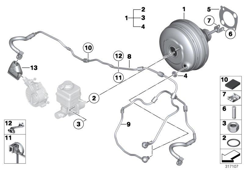 Genuine BMW 34337846664 Brake Servo Unit (Inc. M5 & M6) | ML Performance US US Car Parts