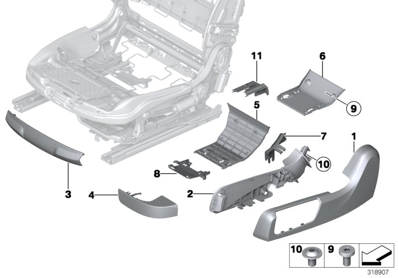 Genuine BMW 52107345652 Belt Protector (Inc. 650iX, 640dX & M6) | ML Performance US US Car Parts