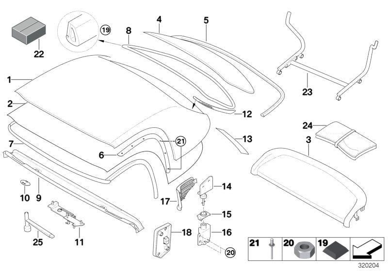Genuine BMW 54217125707 E52 Hardtop, Primed GRUNDIERT (Inc. Alpina V8 & Z8) | ML Performance US US Car Parts
