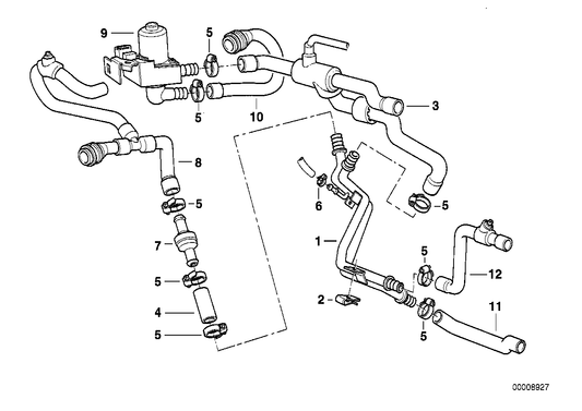 Genuine BMW 64528390726 E38 Hose (Inc. 740i, 730i & 730iL) | ML Performance US Car Parts