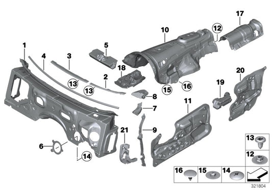 Genuine BMW 51487316337 Sound Insulation, Door Left (Inc. 650i, 650iX & 650iX 4.0) | ML Performance US US Car Parts