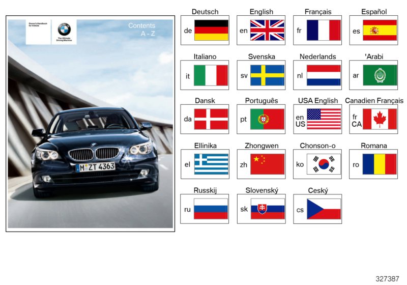 Genuine BMW 01412602172 E60 E61 Owner's Handbook E60, E61 EN US, MJ 2010 (Inc. 535i, 528i & 535xi) | ML Performance US US Car Parts