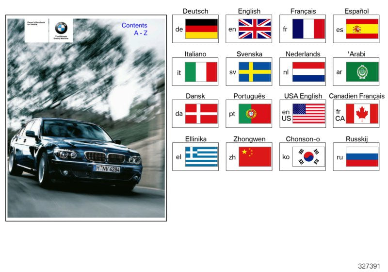 Genuine BMW 01400156660 E65 E66 Owner's Handbook E65, E66 EN US, MJ 02 (Inc. 760i, 745i & 760Li) | ML Performance US US Car Parts