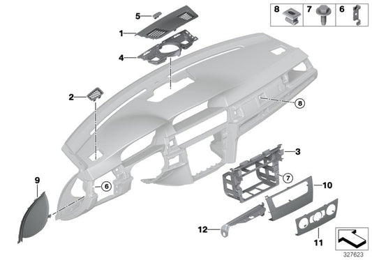 Genuine BMW 51457120414 E93 E92 E91 Instrument Carrier, Instrument Panel HIGH (Inc. 325d, 335d & 330d) | ML Performance US US Car Parts