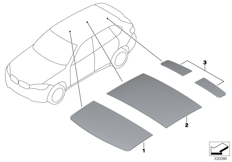 Genuine BMW 51489892169 G05 G06 Sound Insulation For Roof, Front (Inc. X5 45eX & X6) | ML Performance US US Car Parts