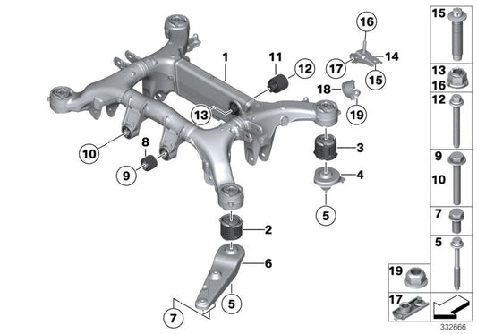 Genuine BMW 33326782840 Radius Rod, Front Right (Inc. 535i, 650iX & 650iX 4.4) | ML Performance US US Car Parts