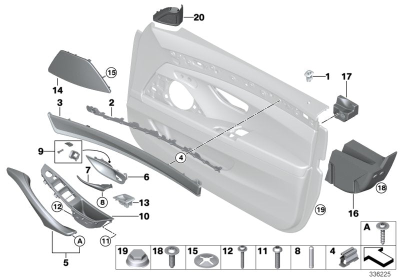 Genuine BMW 51417359309 Cover F Left Loudspeaker MOKKA (Inc. 525d, 518d & 528i) | ML Performance US US Car Parts