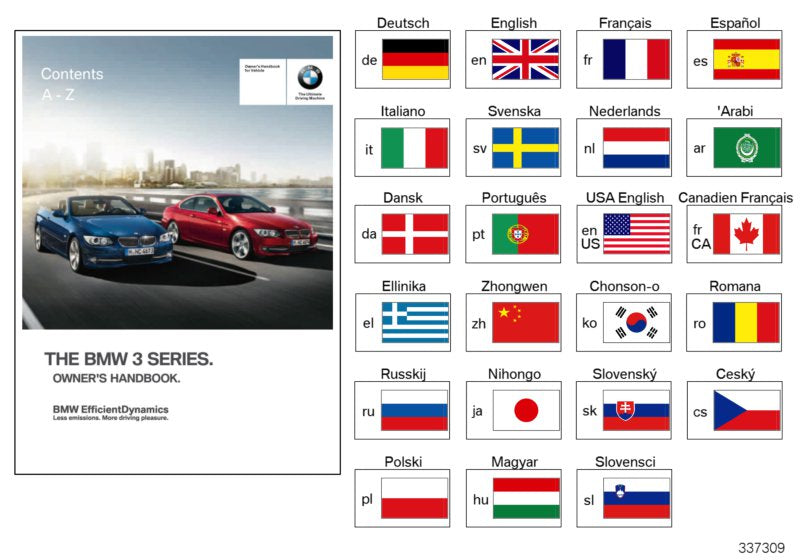 Genuine BMW 01402605521 E92 E93 Owner's Manual For E92, E93 W/O Idrive EN US, MJ 2011 (Inc. 335is, 328xi & 328i) | ML Performance US US Car Parts