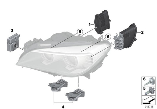 Genuine BMW 63117339060 Insert For Turn Signal, Right (Inc. 750LiX, 750iX & 750i) | ML Performance US US Car Parts