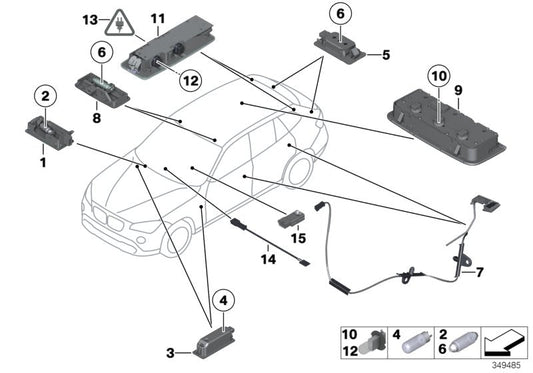 Genuine BMW 63319202919 E84 Interior Reading Light Rear Left ANTHRAZIT (Inc. X1) | ML Performance US US Car Parts