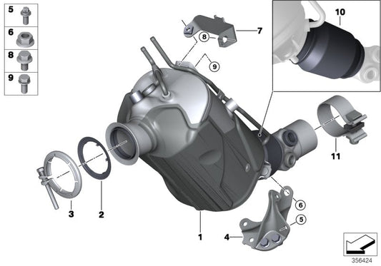 Genuine BMW 18308573798 F15 Exch Catalytic Converter Close To Engine EU3 (Inc. X5) | ML Performance US US Car Parts