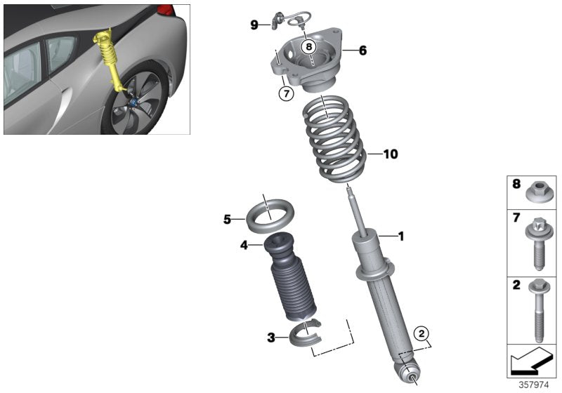 Genuine BMW 33506885365 I15 I12 Left Guide Support (Inc. i8) | ML Performance US US Car Parts