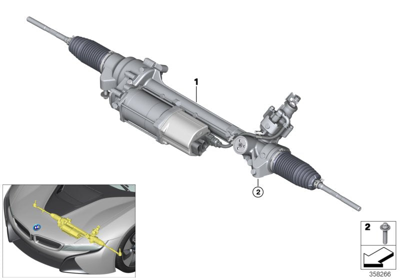 Genuine BMW 32106889423 I15 I12 Exch. Steering Box, Electr. TKP (Inc. i8) | ML Performance US US Car Parts