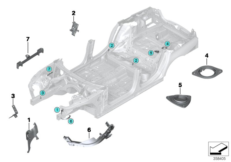 Genuine BMW 61139173422 F02 F01 F03 Cable Holder (Inc. 760i, 740i & ALPINA B7X) | ML Performance US Car Parts