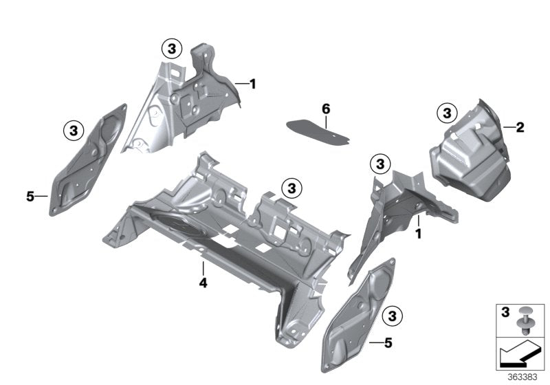 Genuine BMW 51489175029 F25 F26 Sound Insulating Wheel Housing Rear Left (Inc. X3) | ML Performance US US Car Parts