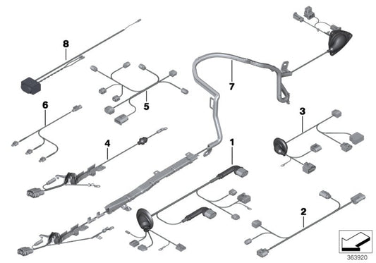 Genuine BMW 61129268702 Wiring Harness, Electric Power Steering (Inc. 520dX, 528iX & 525dX) | ML Performance US US Car Parts