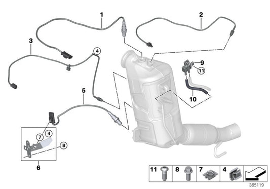 Genuine BMW 13628570234 F22 G06 Temperature Sensor, Exhaust L=332 (Inc. 425d, 320d ed & X4 M40dX) | ML Performance US US Car Parts
