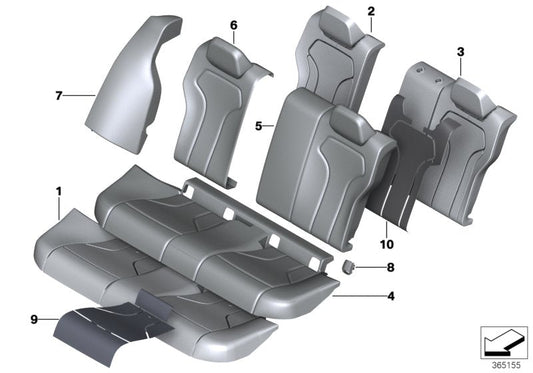 Genuine BMW 52208058126 Side Finisher, Leather, Right SCHWARZ (Inc. M3) | ML Performance US US Car Parts