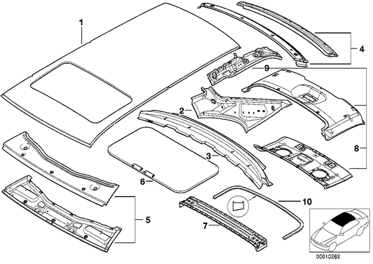 Genuine BMW 41328205611 E39 Rear Window Frame Bottom Part (Inc. 540iP, 525td & 520i) | ML Performance US US Car Parts