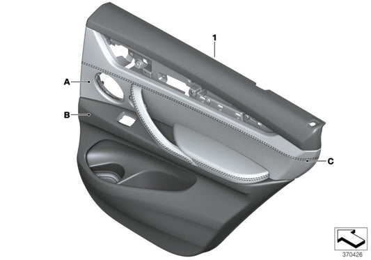 Genuine BMW 51427988430 F15 Door Lining Leather Rear Right INDIVIDUAL (Inc. X5) | ML Performance US US Car Parts