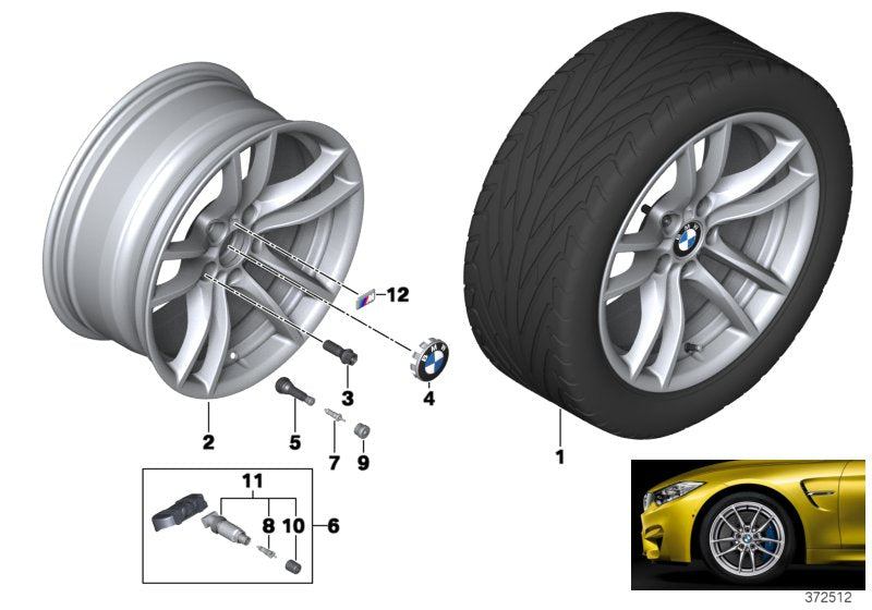 Genuine BMW 36102284906 F83 Light Alloy Rim 9JX18 ET:29 (Inc. M4 CS, M4 & M2 Competition) | ML Performance US US Car Parts