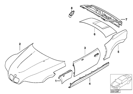 Genuine BMW 41358413377 E36 Fill-In Flap (Inc. Z3 3.0i, Z3 M & Z3 2.5) | ML Performance US US Car Parts