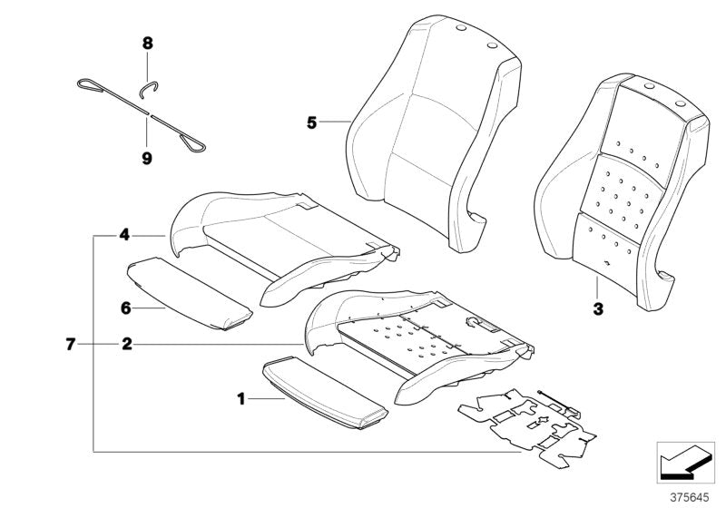 Genuine BMW 52109145667 E88 Seat Cover Leather LEMON (Inc. 128i & 135i) | ML Performance US US Car Parts