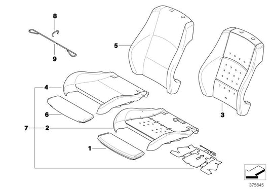 Genuine BMW 52109145667 E88 Seat Cover Leather LEMON (Inc. 128i & 135i) | ML Performance US US Car Parts