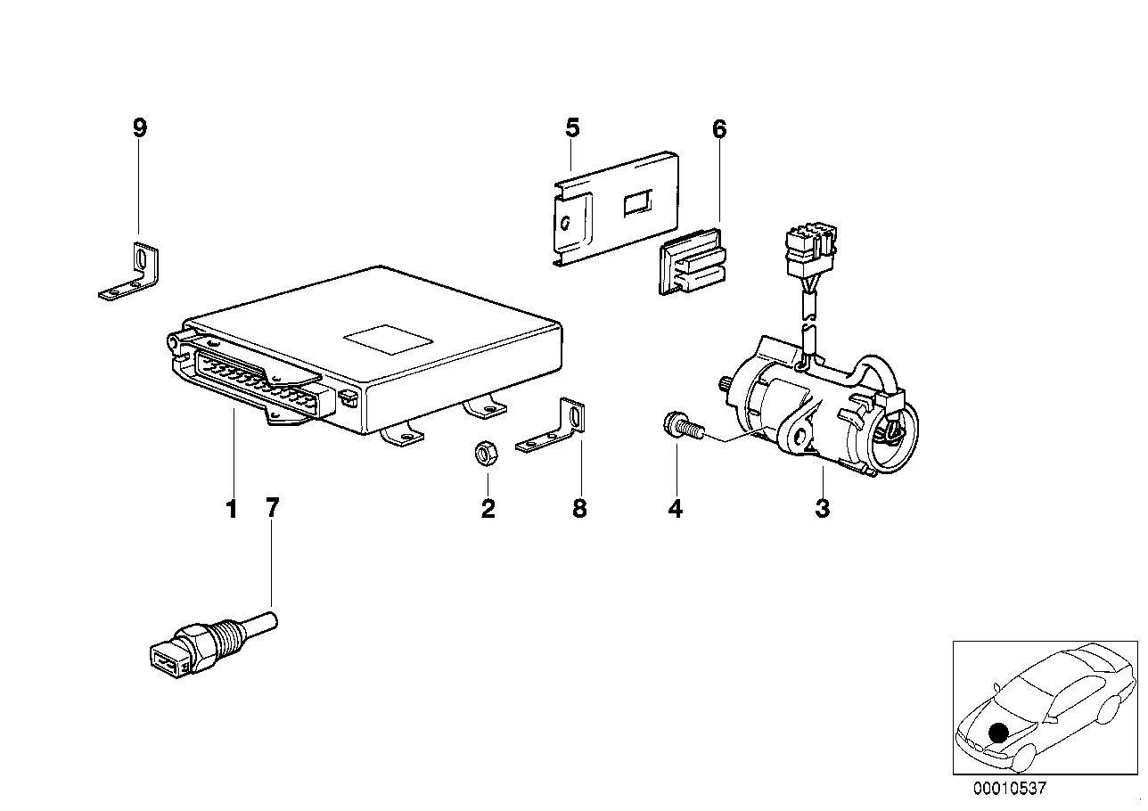 Genuine BMW 12711729746 E31 Control Unit Eml (Inc. 850Ci) | ML Performance US US Car Parts